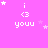 A pink background with white text 'i <3 youu' and scattered stars, where star positions shift across frames.