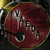 A circular red icon with white text and a black-and-white image of a person, surrounded by pixelated red text on dark backgrounds.