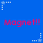 Blue background with repeated red 'Magnet!!' text and white star-shaped icons connected by dotted lines.