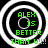 Four circular white rings on black background with green text reading ALEX IS BETTER THAN U!!! in pixelated font, two versions of the ring pattern visible.