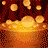 Animated contact sheet of a golden bowl with floating bubbles against a dark red background, showing sequential frame changes in bubble positions and bowl highlights.