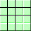 A static grid of 20 light green square tiles arranged in four rows and five columns, separated by thin black lines.