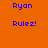 orange and green with blue text reading 'Ryan' or 'Rulez!' in a pixelated style