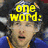 A pixelated image of a person wearing a blue jersey with orange trim, with yellow text above the head changing from "one word:" to "sexy!".