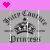 Animated icon with pink heart borders and gray background displaying 'Holly Carter Princess' text above a crown symbol.