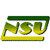 Green and yellow gradient text 'NSU' enclosed in a stylized L-shaped frame with green top and yellow bottom bars on white background.