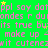 Green background with repeating pink text and yellow stars, featuring a gray rectangle in the bottom-right corner.