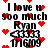 Pixelated text and red heart symbols on a white background, with animated heart movement.