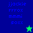 Pixelated text and star icons on blue, teal, and green backgrounds with visible animation changes.