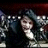 A contact sheet of five animated frames showing a person with dark hair and white face paint against a black background with red text repeating "I'm not okay" and red square border elements.