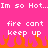 Pixelated text and flame graphics on a bright pink background with repeated phrases.