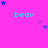 A bright pink background features repeated cyan text 'beav' with scattered blue and purple stars, partially obscured by a gray rectangle in the bottom-right corner.