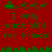 Red background with green pixelated text and symbols repeating across two , including 'I only want YOU for X-mas!' phrases and reindeer/sleigh icons
