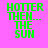 Green pixelated text on pink background with white horizontal bars appearing in different positions across four views.