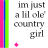 Animated contact sheet showing six frames of a country-themed buddy icon with repeating text and changing star symbols.