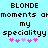 Pixelated text and pink symbols on a light blue background with two identical side-by-side layouts.