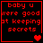 Red pixelated text on black background with four heart symbols in different positions across frames.