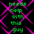 Green text reads 'needs help with this guy' over a black background with pink diamond-shaped lines, repeated in four quadrants.