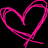 A static image with a black background featuring pink heart outlines and white text reading 'i love nick jonas' in lowercase letters.