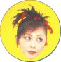 Yellow circular background with a person's face showing three distinct expressions: neutral, smiling, and surprised.