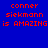 Red pixelated text on blue background with green gradient effects, displaying 'conner siekmann is AMAZING' in four quadrants.