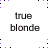 A 4x4 contact sheet of animated frames showing a repeating pattern of text "true blonde" with purple and black pixel artifacts on white background.