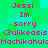 Pixelated text on a green and cyan checkered background with no visible animation changes.