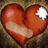 six red heart icons with bandages and white patches, paired with text reading "My love for you is beaten but not broken..."