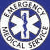 Static circular icon featuring a blue and white medical symbol with surrounding text on a dark blue background, rendered in pixelated style.
