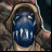nine pixelated character faces with blue, white, and brown tones, featuring exaggerated expressions and a text overlay reading "MUSH ROOM HEAD !!!!"