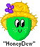 Green pixelated character with straw hat and flower accessory, displaying multiple facial expressions including smiling eyes and closed eyes with tears.