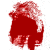 A 512x256 contact sheet showing two frames of a pixelated animated icon with red splatter art and bold black text reading "PAPA ROACH" on white background.