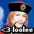 <3 loolee icon shows four distinct character poses with consistent text overlay on blue background