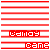 Animated sequence of red and white striped patterns with pixelated text variations reading 'candy' or 'cane' in different frames.