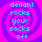 Pixelated cyan text 'dellah1 rocks your socks off' on a purple and pink spiral background with four identical