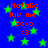 Blue background with green stars and red text reading Natalia luv me xoxo <3 repeated twice.