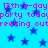 Pixelated blue background with scattered dark blue stars and repeated pink text reading '13th b-day party today reeking out' in a retro digital style.