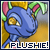Animated contact sheet of a blue cartoon dragon with green and pink head tufts, yellow eyes, and