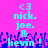 <cyan> <3 nick. joe. & kevin! </cyan> on bright pink background with blue pixelated shapes.