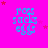 Cyan text 'roos sucks eggs' on bright pink background with scattered red stars, static image with no visible animation changes.