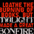 Pixelated text and a hand icon on black background with red and gray lettering.