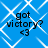 Blue background with white diamond-shaped pattern and black text reading 'got victory? <3' in four repeated sections