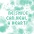 A static image with repeating text "ONE SMILE CAN HEAL A HEART" in teal over a light green and white pixelated background.