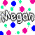 A static image with four distinct sections: a polka-dot background, stylized text, a soccer ball, and a dog's face.
