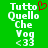 Green background with white pixelated text reading "Tutto Quello Che Voglio <33" and a red heart symbol above the first word.