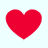 Four red heart shapes arranged in a on a light blue background, each heart with a slightly different pixelated appearance