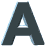 20 stylized letter A icons in varying shades of blue and gray with subtle pixelated textures, arranged in four on a light gray background