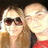 A red background displays a photo of two people, with text reading 'i love you' and 'John <3 7-29-07' in light blue.