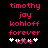 Pixelated text and symbols on black background with pink, white, and gray elements.