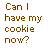 Pixelated cookie and heart icons with text phrases, showing animation changes in small red hearts.